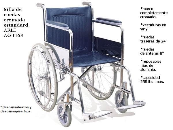 Silla de Ruedas Estándar con Descansapies - Vista 2