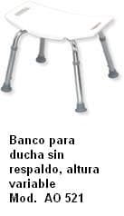 Banco para Ducha sin Respaldo - Vista 3