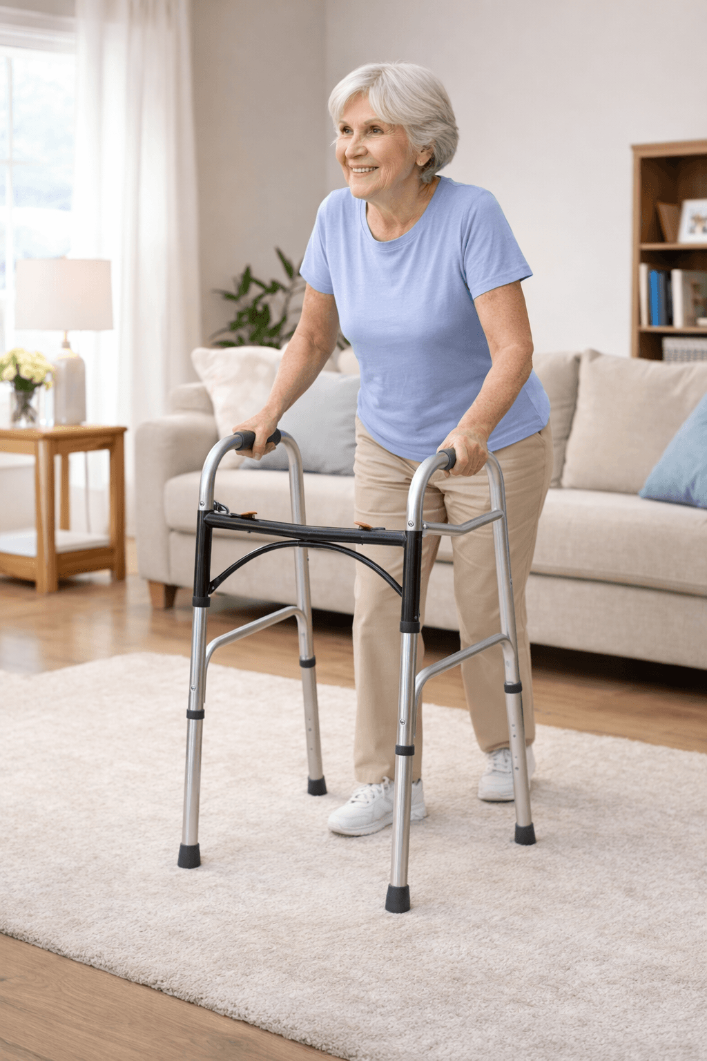 Andador Economico con doble boton para plegado - Vista 1