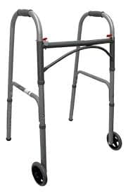 Andador economico con doble boton para plegado y ruedas - Vista 1