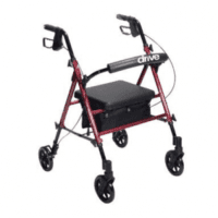 Andador de aluminio tipo Rollator de 4 Ruedas de 6"