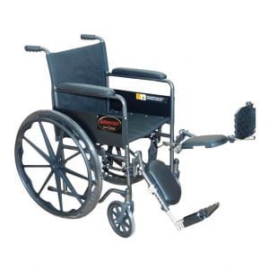 silla de ruedas con elevapiernas