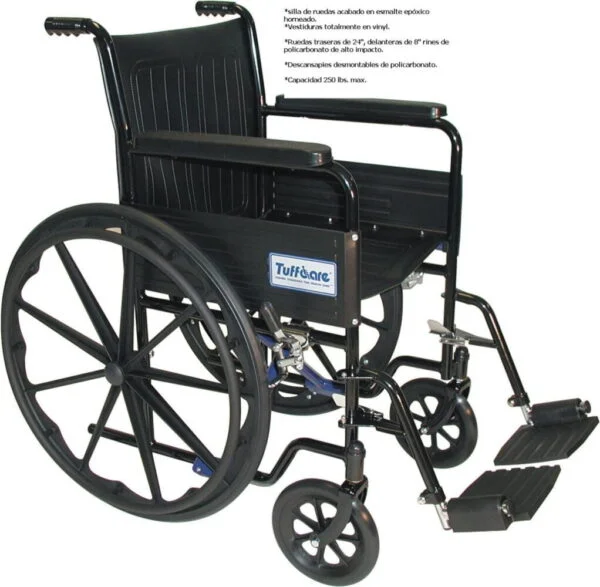 Silla de Ruedas Tuffcare Esmalte con Descansapies